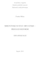 Mirovinski sustav Hrvatske - pregled reformi