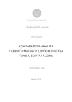KOMPARATIVNA ANALIZA TRANSFORMACIJA POLITIČKIH SUSTAVA TUNISA, EGIPTA I ALŽIRA
