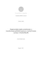 Hegemonijska logika označavanja: o transformaciji političkih pojmova u teoriji Ernesta Laclaua i Chantal Mouffe
 
