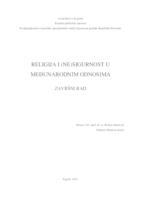 Religija i (ne)sigurnost u međunarodnim odnosima