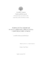 Normativno uređenje sustava kriznog upravljanja u Republici Hrvatskoj 