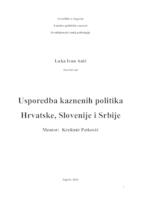 Usporedba kaznenih politika Hrvatske, Slovenije i Srbije