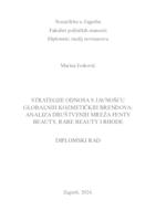 Strategije odnosa s javnošću globalnih kozmetičkih brendova - analiza društvenih mreža Fenty beauty, Rare beauty i Rhode