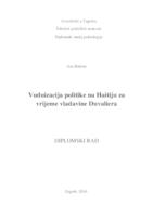 Vuduizacija politike na Haitiju za vrijeme vladavine Duvaliera