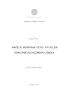 NAČELO HOSPITALITETA I PROBLEM EUROPSKOG KOZMOPOLITIZMA