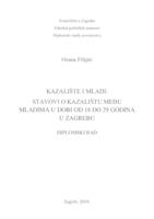 prikaz prve stranice dokumenta Kazalište i mladi: stavovi o kazalištu među mladima u dobi od 18 do 29 godina u Zagrebu