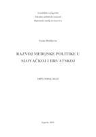 prikaz prve stranice dokumenta Razvoj medijske politike u Slovačkoj i Hrvatskoj