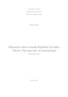 prikaz prve stranice dokumenta Bilateralni odnosi između Republike Hrvatske i Bosne i Hercegovine: otvorena pitanja