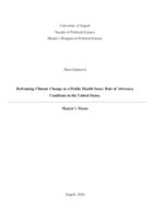prikaz prve stranice dokumenta Klimatske promjene kao javno-zdravstveni problem: uloga zagovaračkih koalicija u Sjedinjenim Državama