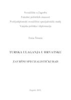 prikaz prve stranice dokumenta TURSKA ULAGANJA U HRVATSKU