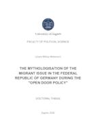 prikaz prve stranice dokumenta Mitologizacija migrantskoga pitanja u Saveznoj Republici Njemačkoj tijekom politike "otvorenih vrata"