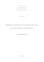 prikaz prve stranice dokumenta Američka intervencija u Iraku 2003.-2021.: analiza ciljeva i postignuća