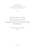 prikaz prve stranice dokumenta Krizno upravljanje Republike Hrvatske - primjena koncepta domovinske sigurnosti 