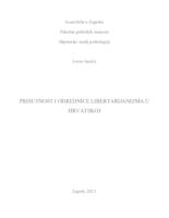 prikaz prve stranice dokumenta Prisutnost i odrednice libertarijanizma u Hrvatskoj