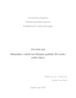 prikaz prve stranice dokumenta Dinamika i održivost fiskalne politike Hrvatske (1995-2021)