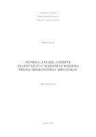 prikaz prve stranice dokumenta Teorija "Velike zamjene stanovništva" kao izraz rasizma prema migrantima u Hrvatskoj