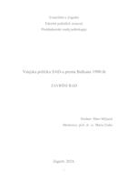 prikaz prve stranice dokumenta Vanjska politika SAD-a prema Balkanu 1990-ih