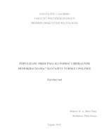 prikaz prve stranice dokumenta Populizam - prijetnja ili pomoć liberalnim demokracijama? Slučajevi Turske i Poljske