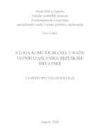 prikaz prve stranice dokumenta Uloga komuniciranja u radu vojnih izaslanika Republike Hrvatske 