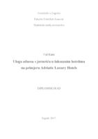 prikaz prve stranice dokumenta Uloga odnosa s javnošću u luksuznim hotelima na primjeru Adriatic Luxury Hotels