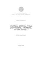 prikaz prve stranice dokumenta HRVATSKA STRANKA PRAVA U SUVREMENOJ HRVATSKOJ OD 1990. DO 2011.