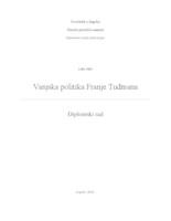 prikaz prve stranice dokumenta Vanjska politika Franje Tuđmana
