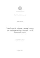 prikaz prve stranice dokumenta Transformacija pojma prava na privatnost kao posljedica razvoja tehnologije i novih sigurnosnih izazova
