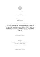 prikaz prve stranice dokumenta Ljudska prava imigranata između kozmopolitizma i komunitarizma u imigracijskoj politici Europske Unije