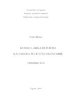 prikaz prve stranice dokumenta Kurikularna reforma kao mjera političke ekonomije